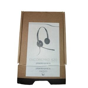 Plantronics EncorePro HW520 Black Headband Headset only 89434-01 no adapters NiB